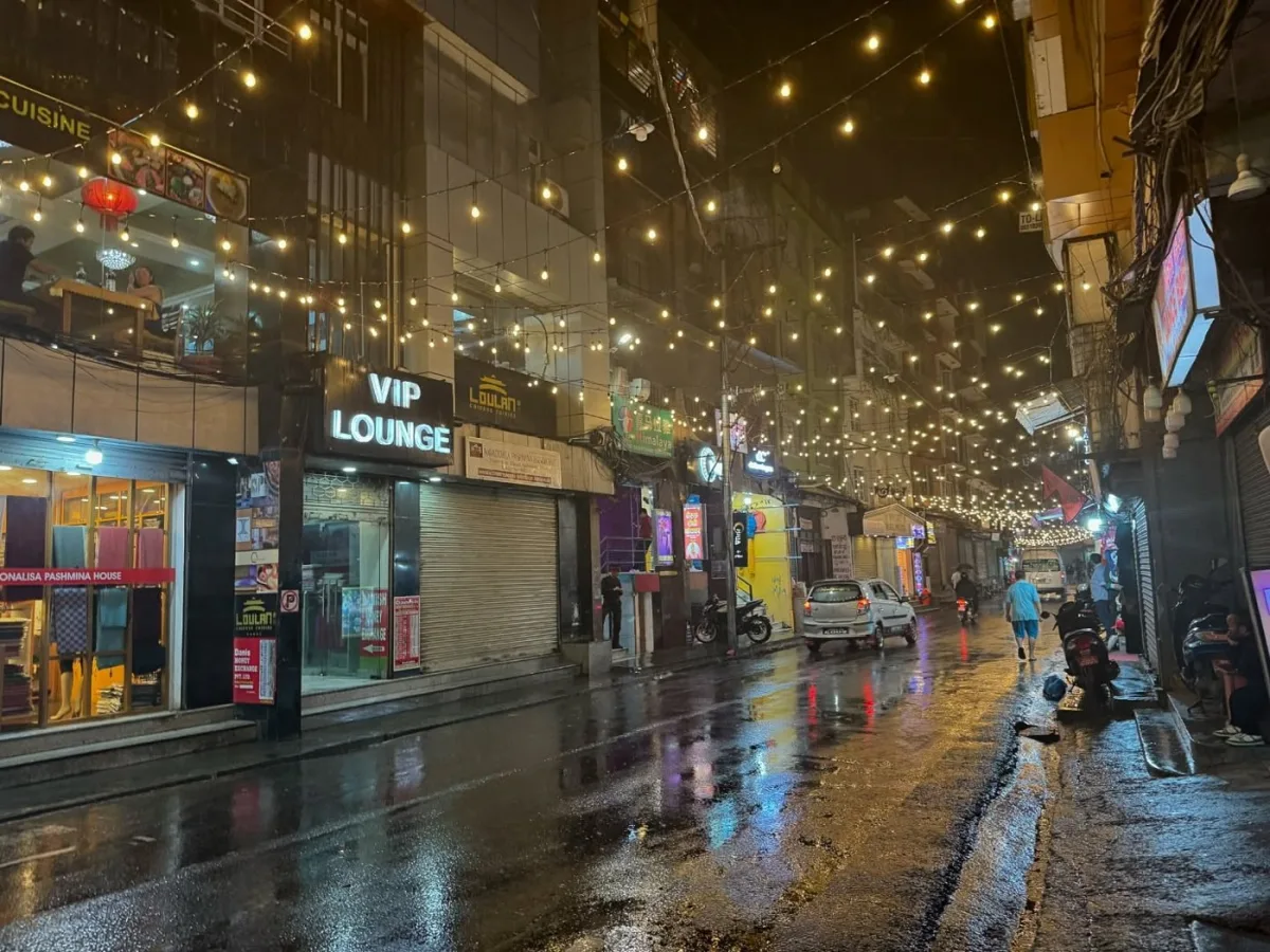 Kathmandu after dark.
