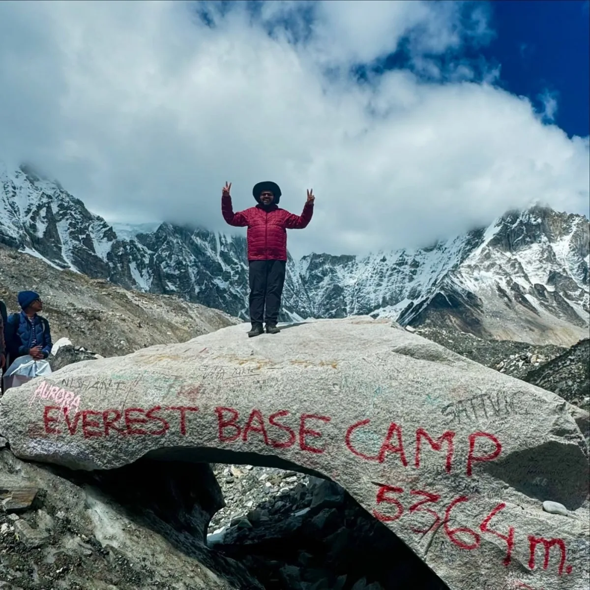 At Everest Base Camp.