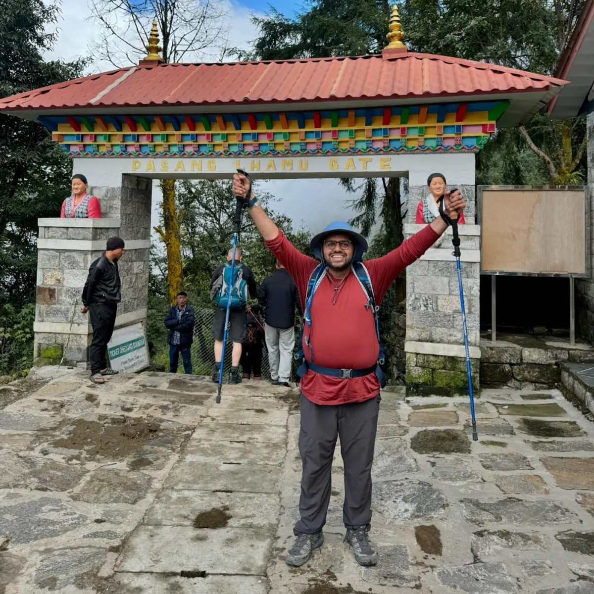 At the start of the trek.