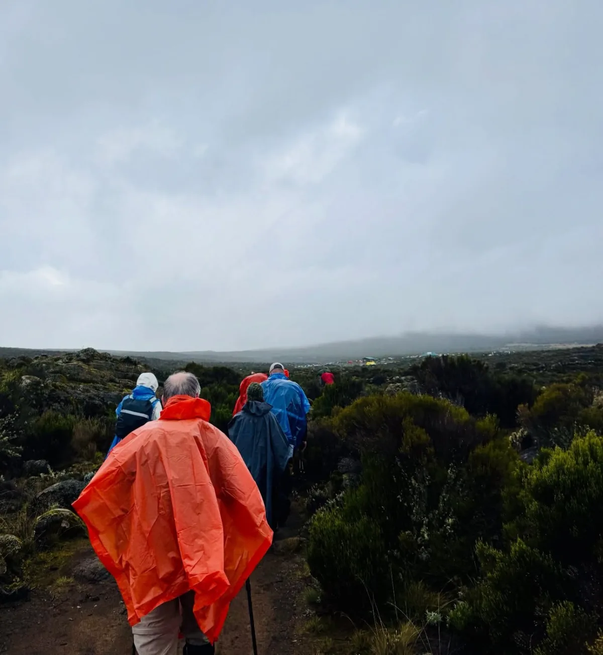Rain on the first day.