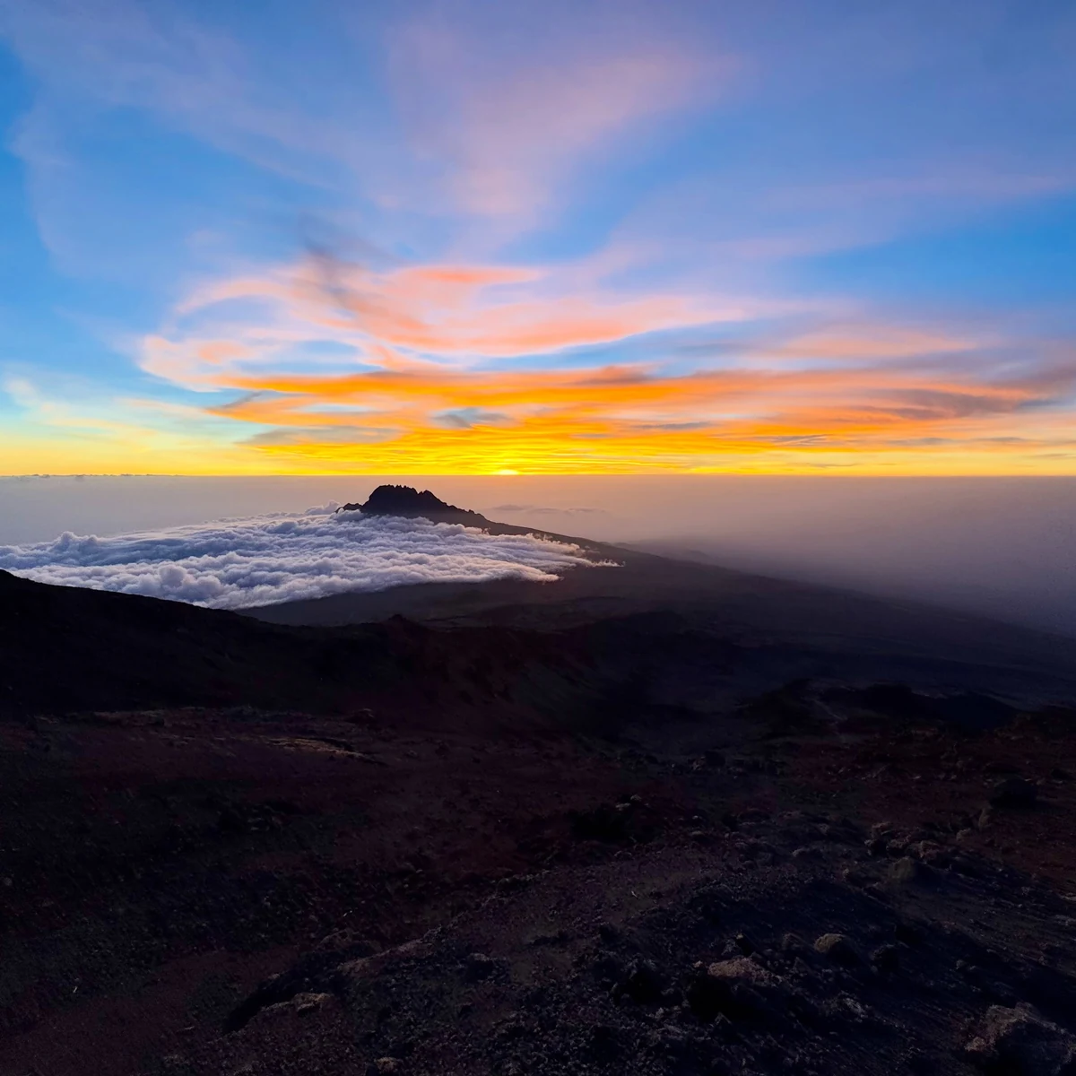 The descent from Kilimanjaro.