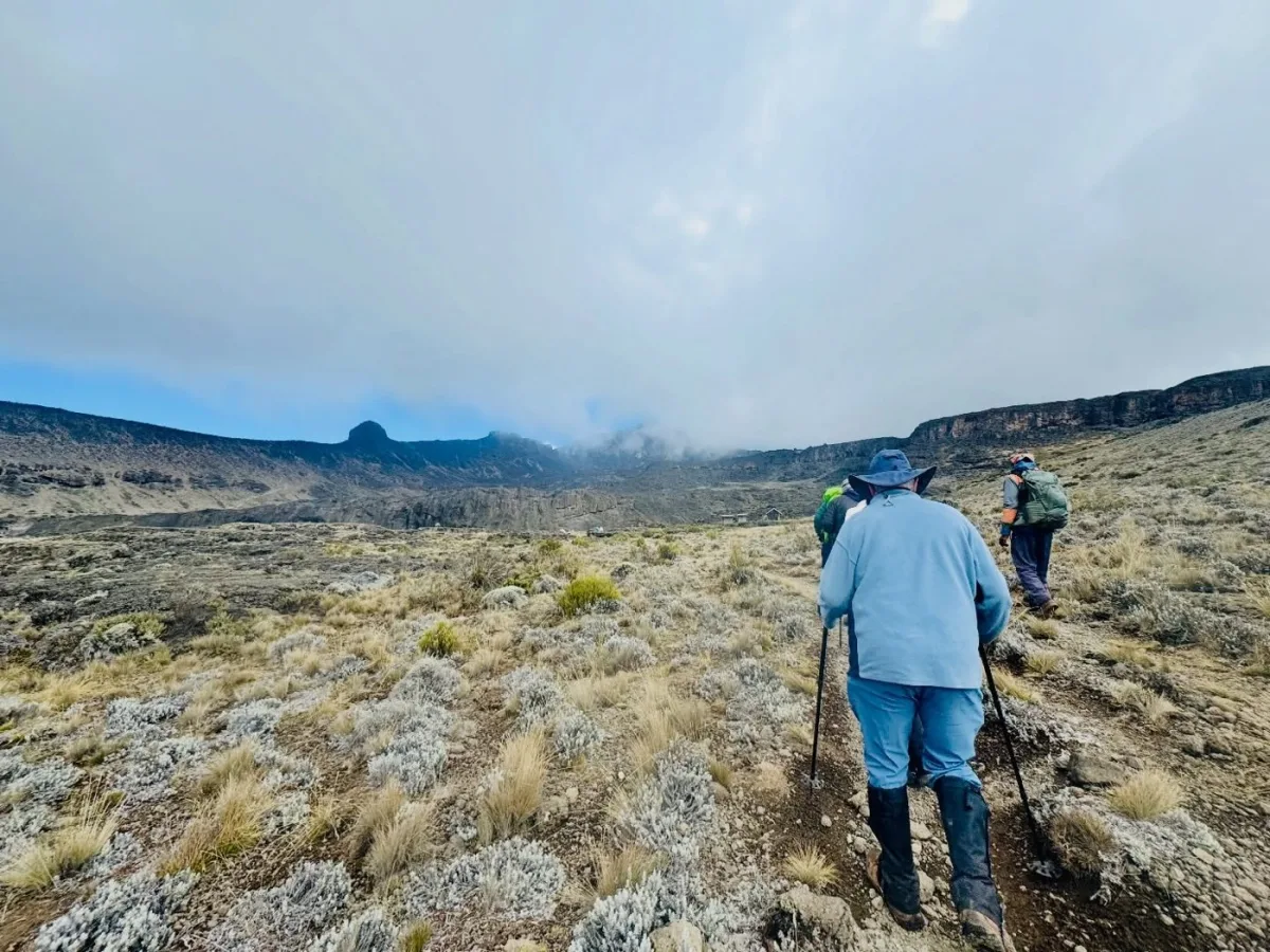 The trail on the high plateau.